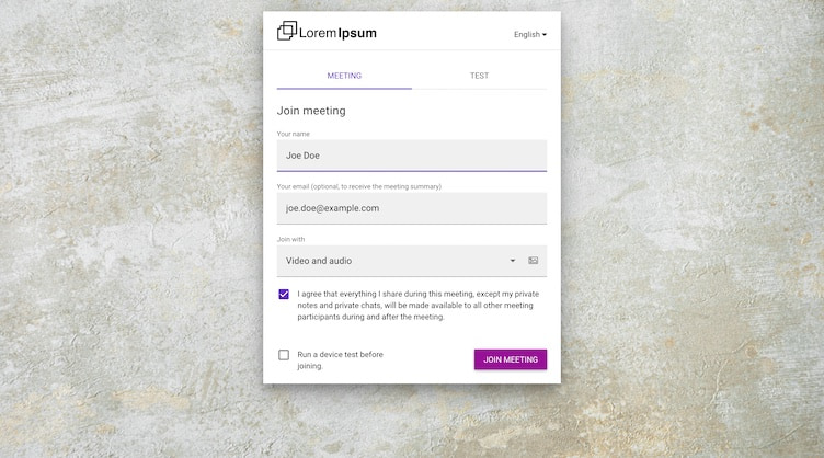 White-Label Join Screenshot