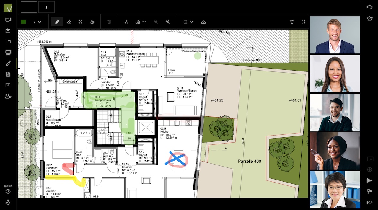 Dark Mode Whiteboard Screenshot