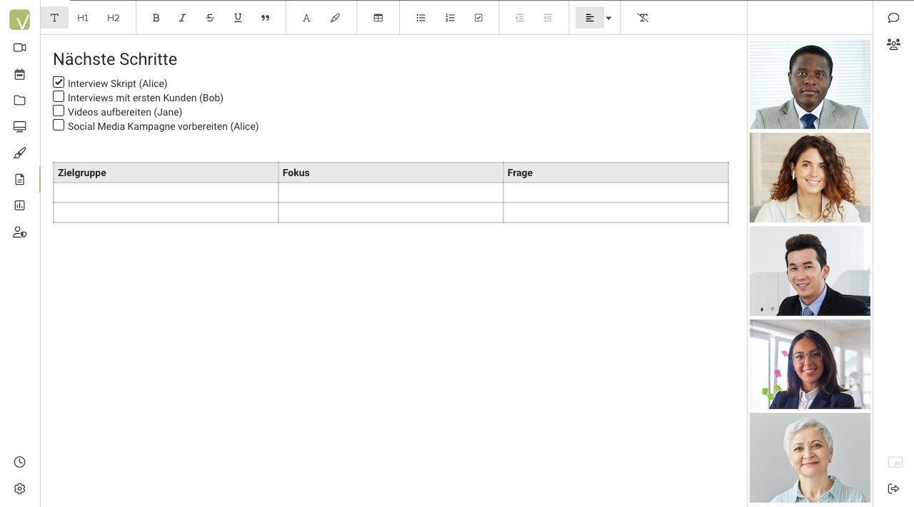 Meeting Minutes Screenshot