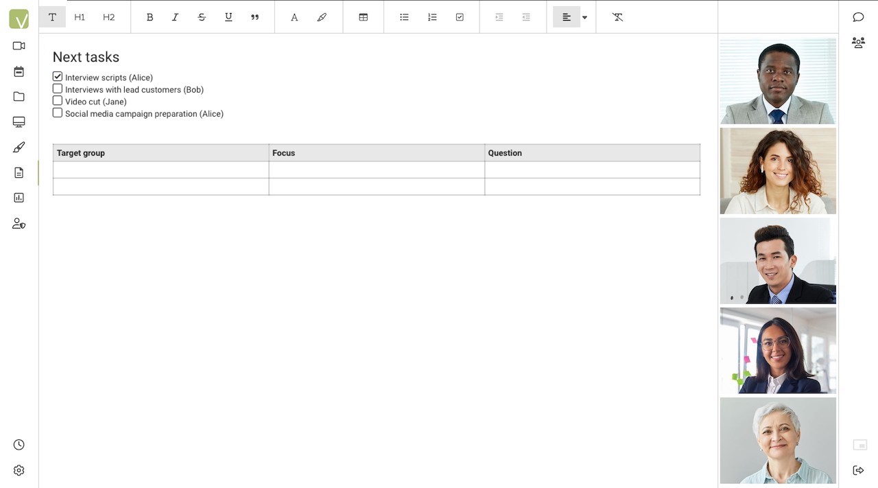 Meeting Minutes Screenshot